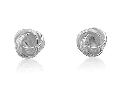 Ritastephens Dainty 6.5mm Sterling Silver Love Knot Earrings – Elegant and Classic Tiny Knot Studs with Timeless, Romantic Design, Perfect for Subtle Elegance