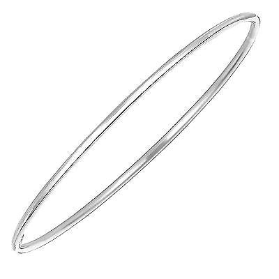 Ritastephens Elegant Sterling Silver Shiny Slip-On Stackable Bangle Bracelet, 4mm Width, 8-Inch Diameter – Perfect for Layering and Enhancing Your Jewelry Collection
