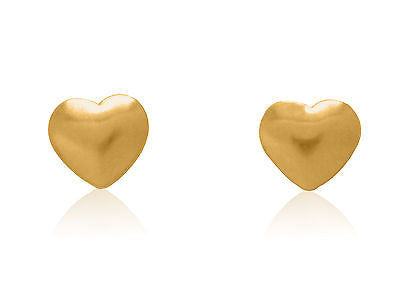 Ritastephens 14K Yellow Gold Baby Heart Stud Earrings – 6mm Small and Delicate Design for Infants and Children, Elegant, Cute, and High-Quality with Polished Finish, Lightweight Comfort, and Timeless Charm