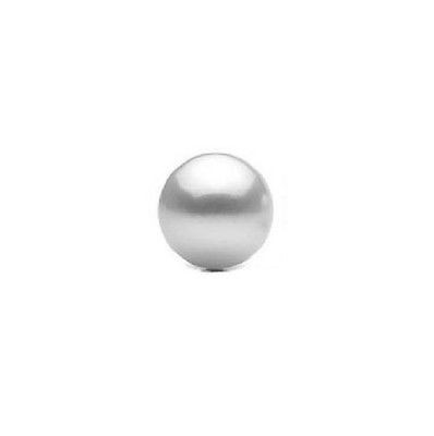 14k Real White Gold Belly Button Replacement Ball Screw 4.5mm (CZ or No Stone)