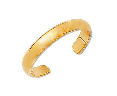 Ritastephens 14K Solid Yellow Gold Adjustable Shiny Toe Ring – Elegant Body Art Accessory with Timeless Appeal, Refined Finish, and Versatile Adjustable Design for a Perfect Fit