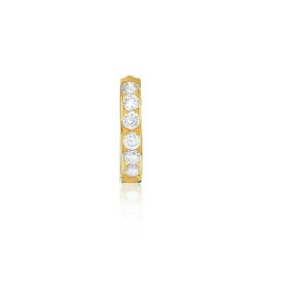 Ritastephens 14K Real Gold Huggie Hoops Earrings – Small Single 2x11mm, Unisex Design, Classic Compact Gold Huggy Hoops, Minimalist Real Gold Jewelry