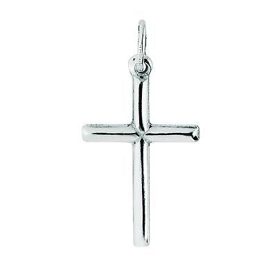 Ritastephens Elegant Sterling Silver Cross Charm Necklace – 18x30mm Pendant for a Touch of Graceful Faith