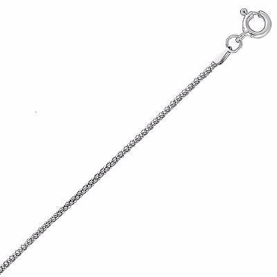 Ritastephens Elegant Sterling Silver Italian Popcorn Chain - 16", 18", 20", 24" - Timeless Italian Craftsmanship