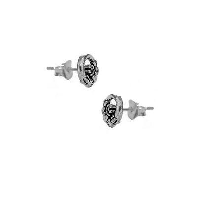 Sterling Silver Irish Friendship Love Claddagh Cladaugh Stud Earrings 7mm Small
