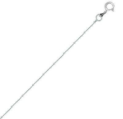 Sterling Silver Bead Link Anklet 10" Ankle Bracelet 3mm