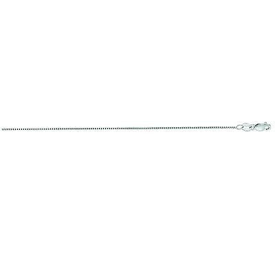 Ritastephens Elegant 14K Solid White Gold Box Chain Necklace for Babies & Children – 13-Inch Durable and Delicate White Gold