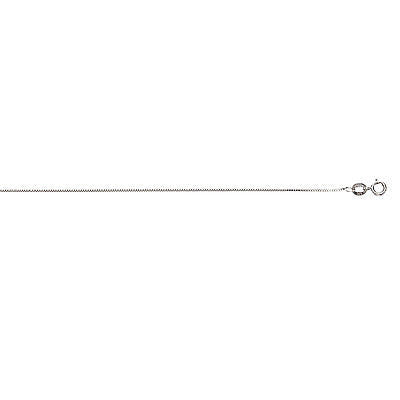 Ritastephens Stylish and Elegant 10k Solid White Gold Lite Box Chain Necklace – Available in Lengths of 16", 18", 20", 22", and 24