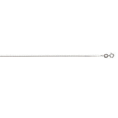 10K Solid White Gold Lite Box Chain Necklace 0.60mm 16",18",20", 22", 24"