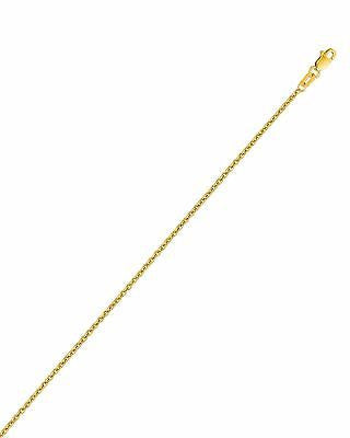 14k Solid Yellow Gold Forsantina Chain Necklace 1.5mm 16", 18", 20"