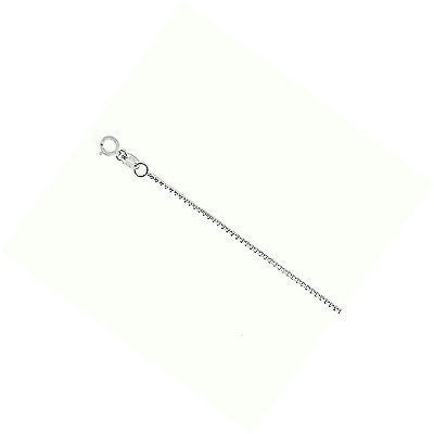Sterling Silver Polished Italian Mirror Box Chain 1.1mm 16" 18" 20"