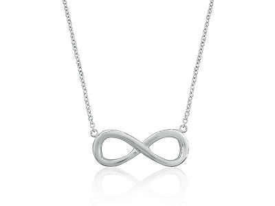 Sterling Silver Infinity Necklace Chain 16"-18" Adjustable
