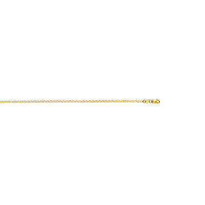 10K Solid Yellow Gold Mariner Chain Necklace 16",18", 20",  24" 1.7mm