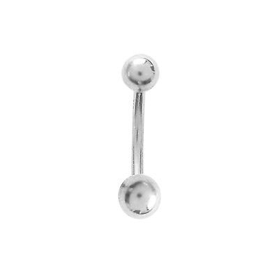Ritastephens 14K White Gold Belly Button Navel Ring – Elegant Body Jewelry with Bars & Barbells Design, High-Quality Gold Craftsmanship for a Chic,