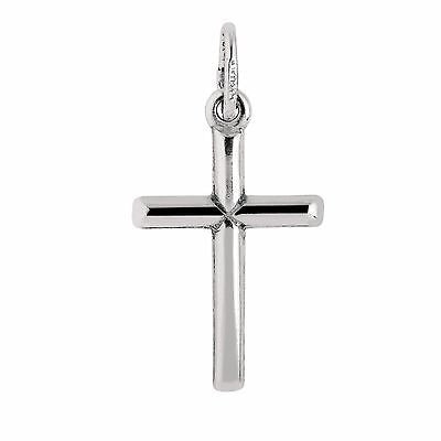 .925 Sterling Silver Baby Cross Charm Pendant Necklace 13"