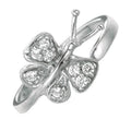 <style type="text/css"><!--td {border: 1px solid #cccccc;}br {mso-data-placement:same-cell;}--></style>
<p>add a touch of elegance and whimsy to your jewelry collection with this stunning .925 sterling silver butterfly ring. the crossover design allows for easy adjustment, making it perfect for both fingers and toes. adorned with sparkling cubic zirconia stones, the butterfly motif adds a playful yet sophisticated charm. crafted from high-quality sterling silver, this versatile piece is both durable and sty
