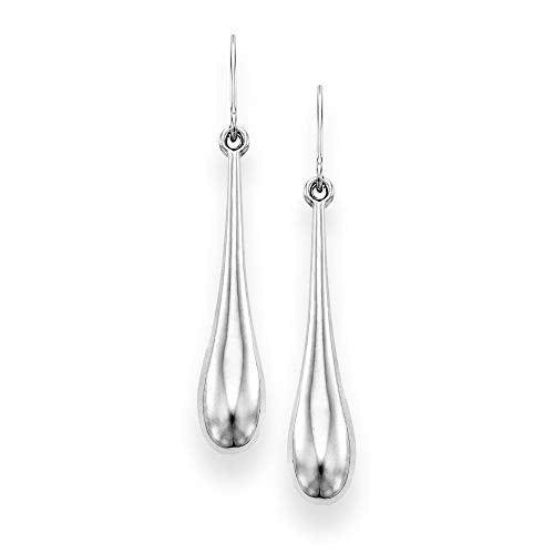 Ritastephens Sterling Silver Teardrop Kidney Wire Hook Earrings