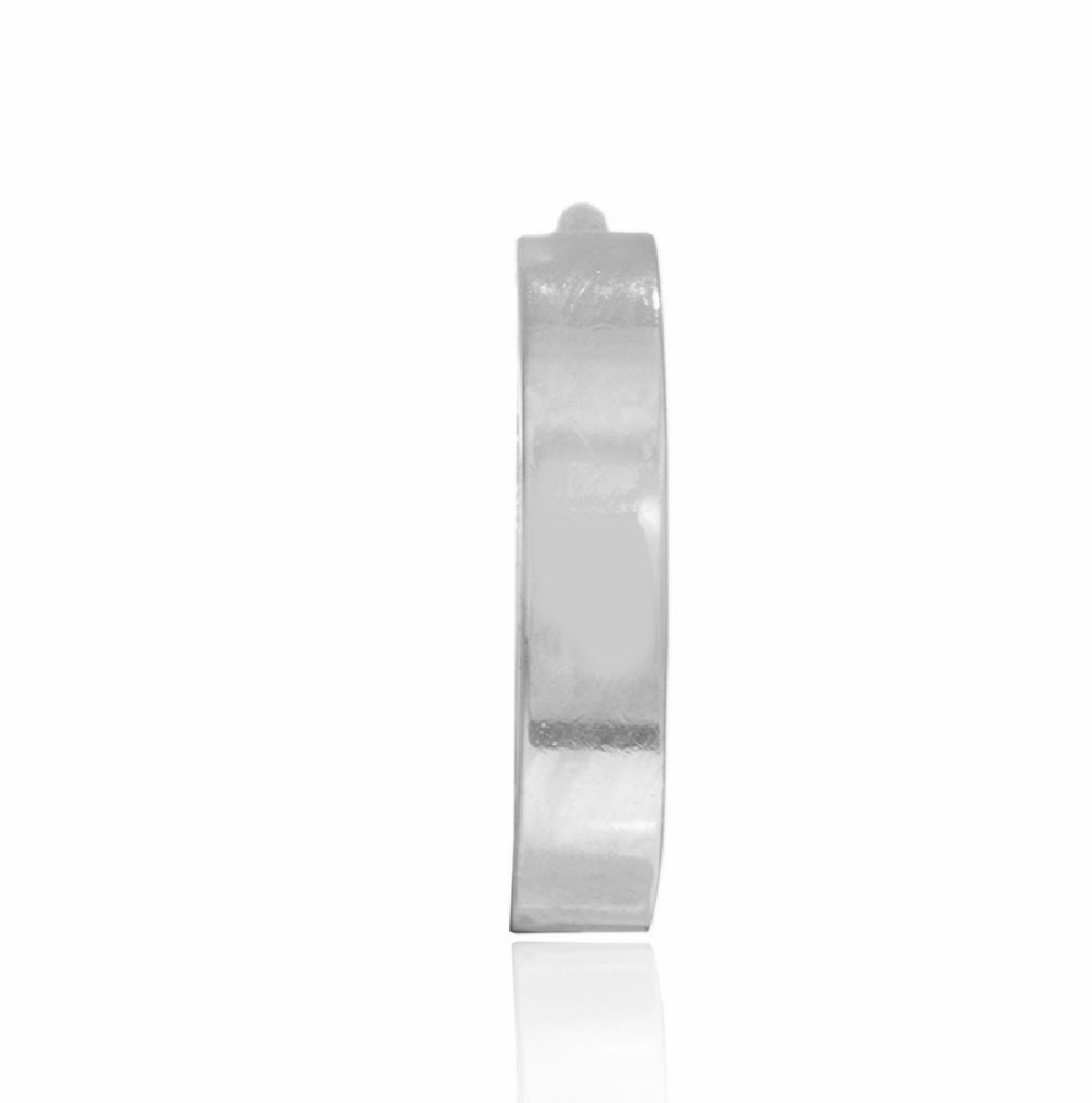 Ritastephens  14K White and Yellow Gold Square Tubular Huggie Hoops – Elegant 14 mm Small Gold Earrings for Women, Teens, and Kids, Chic Two-Tone Gold Huggies, Modern and Stylish Square Hoops