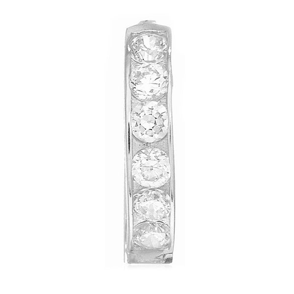14K Real White Gold Huggie Huggy Hoops Earrings Single Unisex