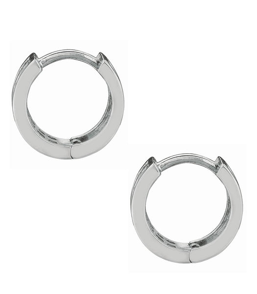 .925 Sterling Silver CZ Two Row Huggy Huggie Earrings 4.5x12mm