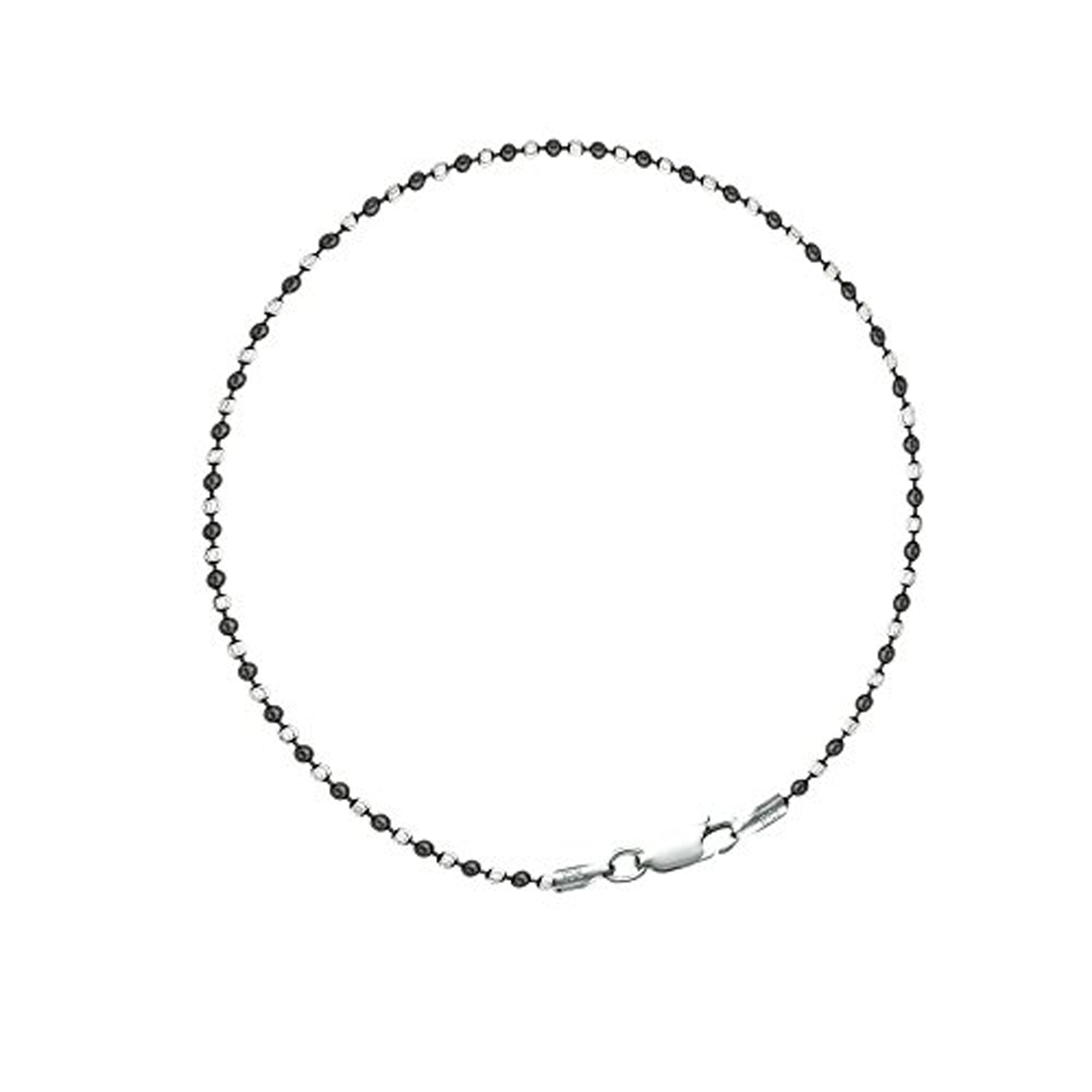 <style type="text/css"><!--td {border: 1px solid #cccccc;}br {mso-data-placement:same-cell;}--></style>
<p><span data-sheets-root="1">sterling silver mini bead link two tone black and white anklet 10 inches chain<br><br>introducing the sterling silver mini bead link two-tone black and white anklet, a stunning blend of elegance and modern style. this 10-inch anklet features a sophisticated design that combines luxurious sterling silver with a chic black-and-white color scheme.<br><br>key features:<br><br>uni