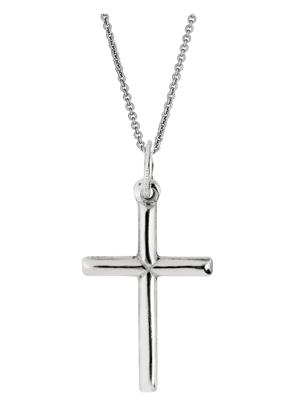 Ritastephens Elegant Sterling Silver Cross Charm Necklace – 18x30mm Pendant for a Touch of Graceful Faith