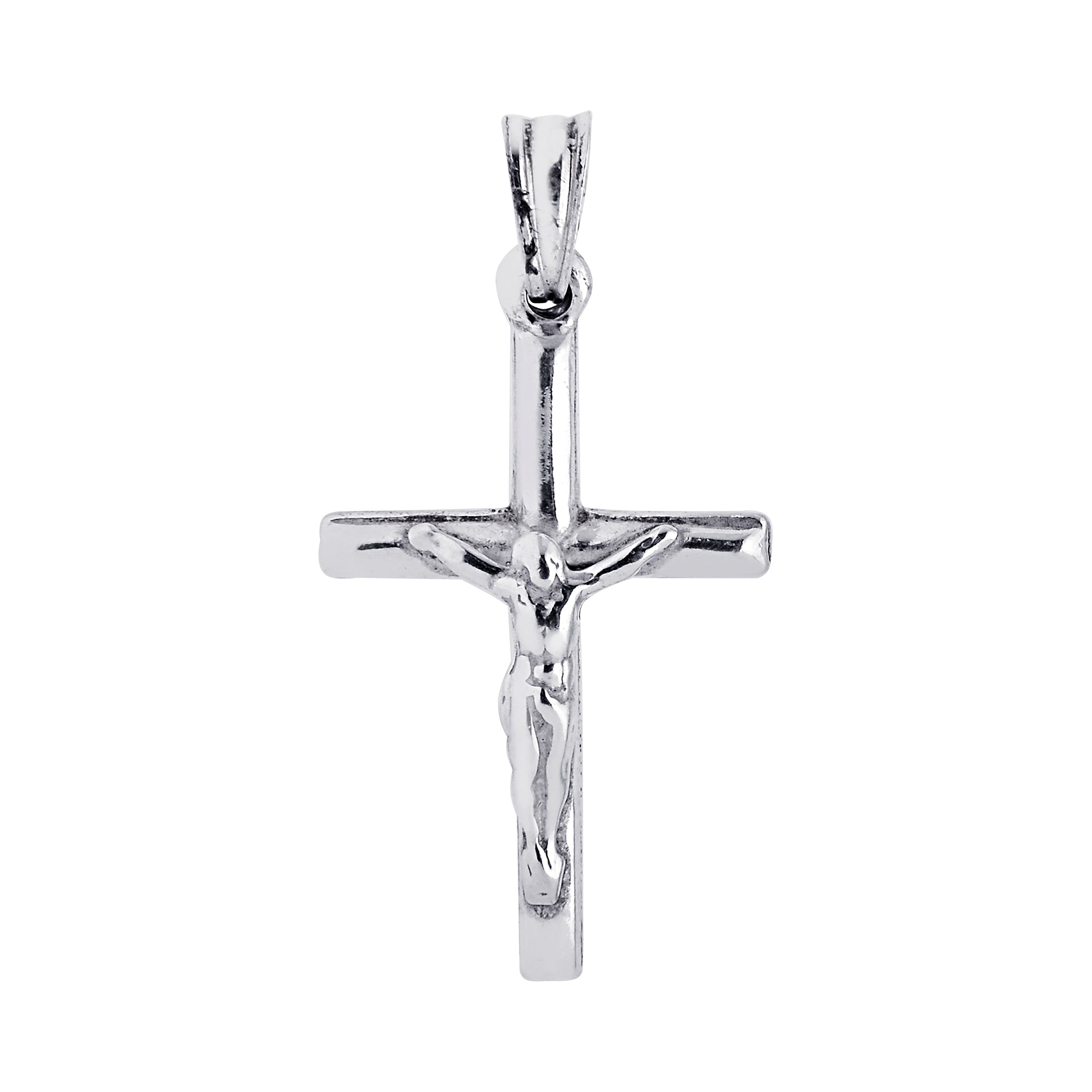 <p>discover the elegance of the ritastephens sterling silver crucifix cross charm pendant, a beautifully crafted piece that embodies both grace and spiritual significance. made from genuine 925 sterling silver, this pendant showcases a finely detailed crucifix design, meticulously created to highlight its religious symbolism. measuring 20x37mm, it offers a prominent yet refined presence, making it a standout addition to any jewelry collection.</p>
<p>this pendant is hypoallergenic and nickel-free, ensuring 