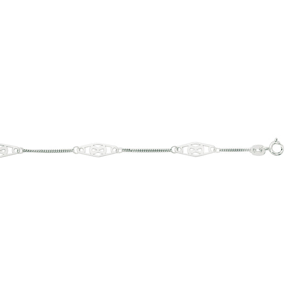 14K Solid White Gold Infinity Anklet Ankle Bracelet