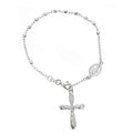 Miraculous Mary medal <style type="text/css"><!--td {border: 1px solid #cccccc;}br {mso-data-placement:same-cell;}--></style>
<p><span data-sheets-root="1">introducing the elegant sterling silver rosary bracelet, a beautifully crafted piece that combines religious symbolism with classic design. this bracelet features 3mm diamond-cut beads for a sparkling and refined look, and includes a virgin mary charm and a dangle cross, making it a meaningful and elegant accessory. <br><br>key features: <br><br>material
