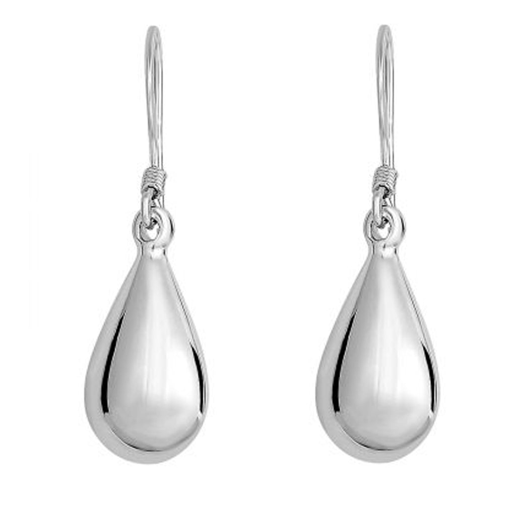 Sterling Silver Teardrop Dangle Earrings 
