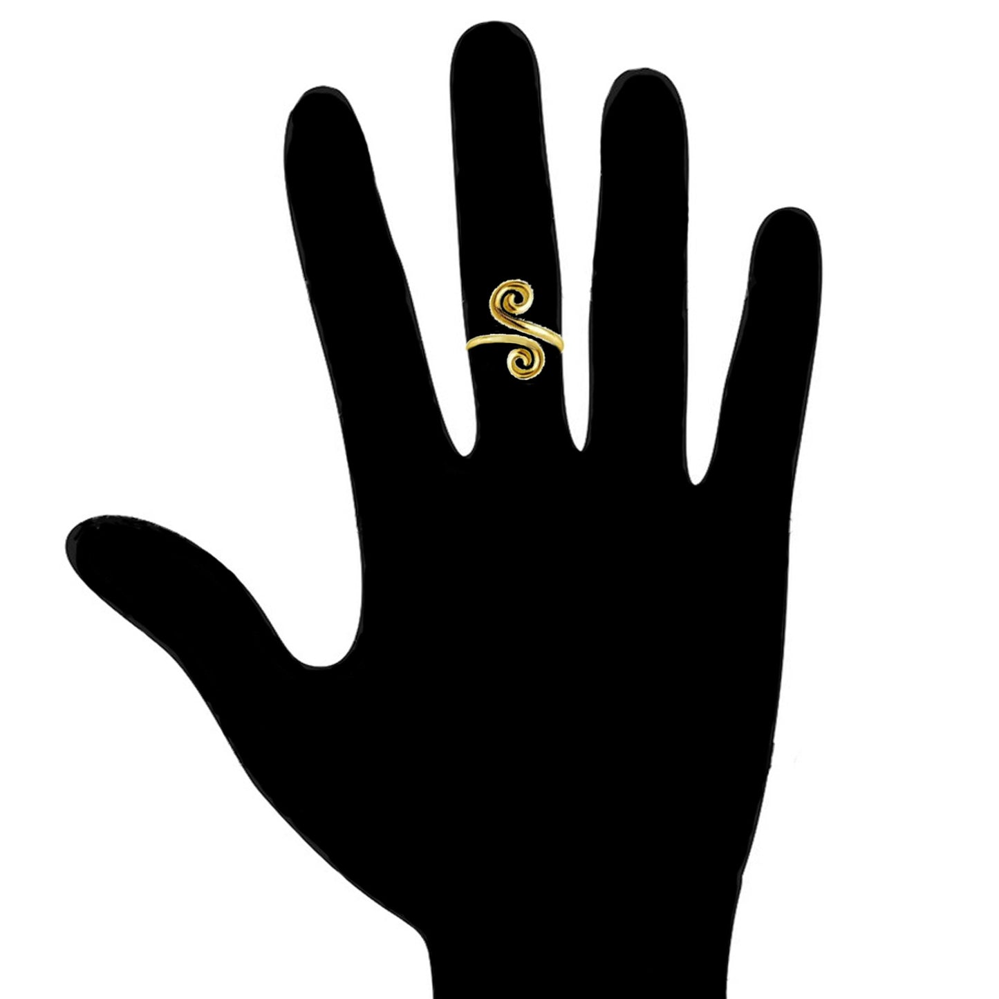 Ritastephens 14K Solid Yellow Gold Adjustable Shiny Toe Ring – Elegant Body Art Accessory with a Sleek, Polished Finish and Customizable Fit for Classic Sophistication