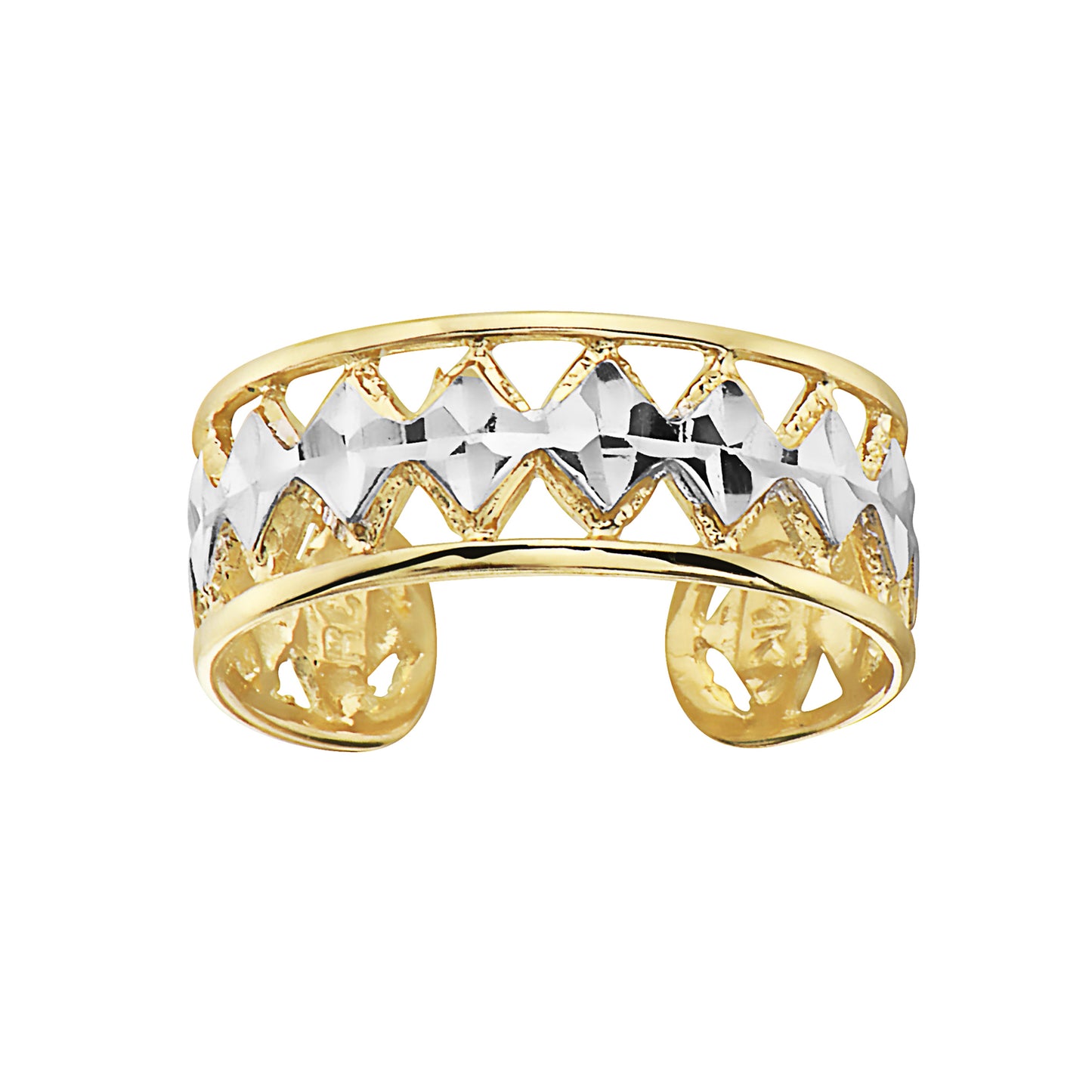 Ritastephens Elegant 14K Solid Gold Filigree Toe Ring – Adjustable, Intricate Body Art Piece, Timeless Gold Toe Jewelry, Classic Filigree Design, Perfect for Everyday Elegance