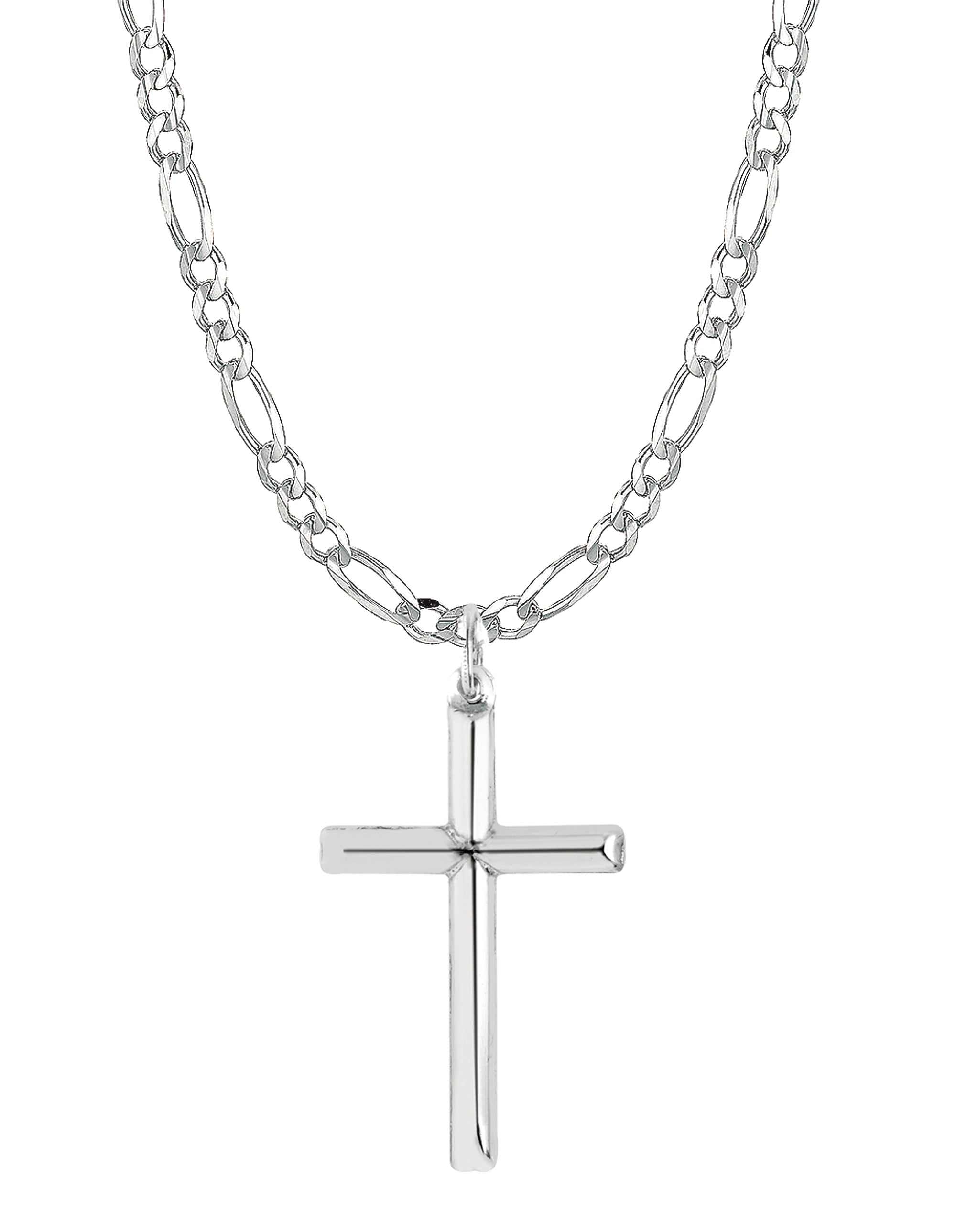 <p><span style="font-size: 0.875rem;">experience the elegance of the ritastephens sterling silver cross pendant, featuring a stunning italian figaro chain. this set includes two beautifully crafted crosses: a large (43mm) and a regular (35mm) size, both made from genuine 925 sterling silver. the crosses have a radiant shine that catches the light, adding a touch of sophistication to any outfit.</span><br></p>
<p><span data-sheets-root="1"><br>designed with both style and comfort in mind, this pendant is hyp