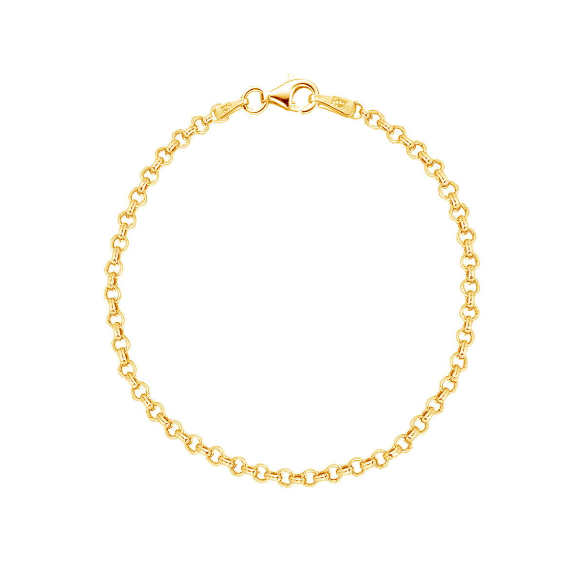Ritastephens Sterling Silver Gold Plated Rolo Foot Ankle Chain Anklet – Elegant and Stylish, Classic Gold and Silver Design, Durable Rolo Chain, Fashionable Foot Jewelry