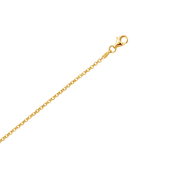 Sterling Silver Gold Plated Rolo Foot Ankle Chain Anklet