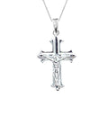 <style type="text/css"><!--td {border: 1px solid #cccccc;}br {mso-data-placement:same-cell;}--></style>
<p><span data-sheets-root="1">timeless italian craftsmanship: the sterling silver small scalloped italian crucifix cross charm pendant necklace showcases exquisite italian design and fine craftsmanship. crafted from sterling silver with a rhodium finish for a lustrous shine, this pendant features intricate scalloped edges and a fleur-de-lis motif, adding a touch of elegance and sophistication. the cross m