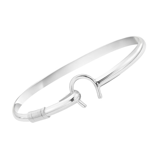 Ritastephens Sterling Silver Horseshoe Bangle Cuff Bracelet 7.5 Inches – Elegant, Classic Design with Timeless Appeal