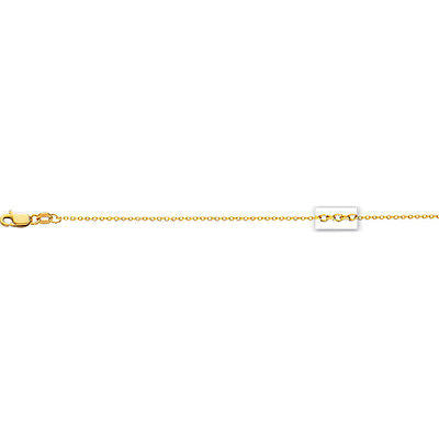 Ritastephens 10K Solid Yellow Gold Cable Chain Necklace – 16", 18", and 20" Lengths, 1.1mm Delicate and Elegant Gold Cable Chain