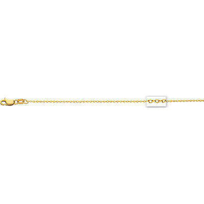 10K Solid Yellow Gold Cable Chain Necklace 16",18", 20", 1.1mm