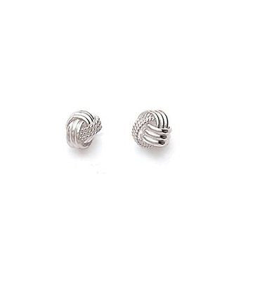 Ritastephens .925 Sterling Silver Love Knot Earrings – 9.5mm Small Dainty Silver Studs Hypoallergenic, Minimalist, Classic Gift-Ready Jewelry with Gift Box