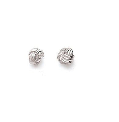 .925 Sterling Silver Love Knot Earrings Loveknot Earrings 9.5mm Small
