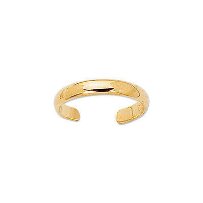 Ritastephens Elegant 10K Yellow Gold Adjustable Toe Ring – Shiny, Sleek, and Modern Body Art | High-Quality Gold Jewelry | Trendy and Stylish Accessory