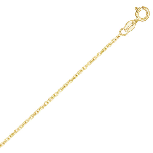 Ritastephens 14K Solid Yellow Gold Cable Chain Necklace for Babies and Children – Adjustable 13-Inch to 15-Inch Length