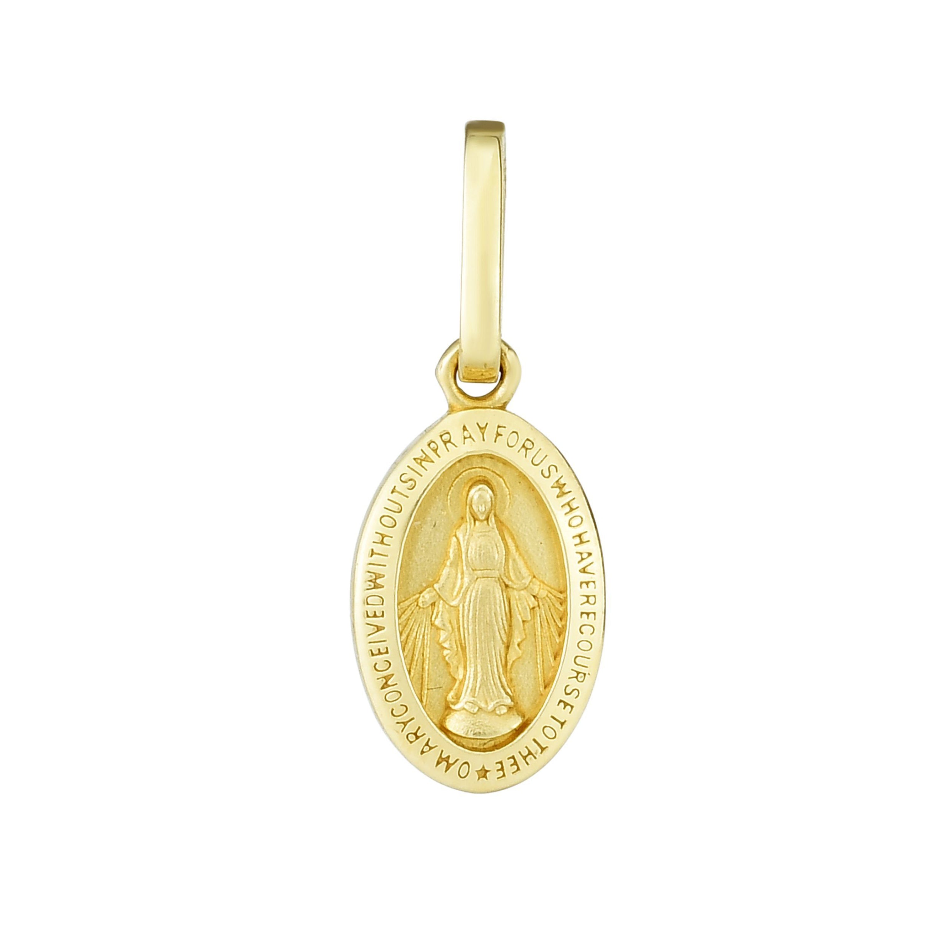 Miraculous Mary medal <style type="text/css"><!--td {border: 1px solid #cccccc;}br {mso-data-placement:same-cell;}--></style>
<style type="text/css"><!--td {border: 1px solid #cccccc;}br {mso-data-placement:same-cell;}--></style>
<p><span data-sheets-root="1"><span><strong>discover timeless elegance with the ritastephens 14k gold virgin mary necklace.</strong><br></span><span><br>this exquisite necklace features a miniature miraculous medal pendant, meticulously crafted from high-quality 14k yellow gold. sh