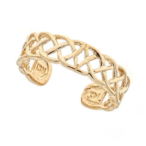 14k Solid Gold  Woven Filigree Toe Ring Body Art Adjustable