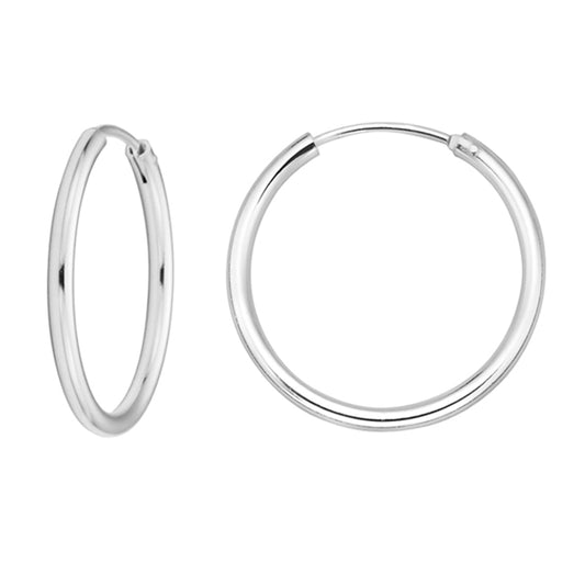 50MM HOOP EARRINGS MADE WITH REAL STERLING SILVER 925 WITH A 2MM TUBING FOR A SIMPLE AND LIGHTWEIGHT EVERYDAY WEAR.
