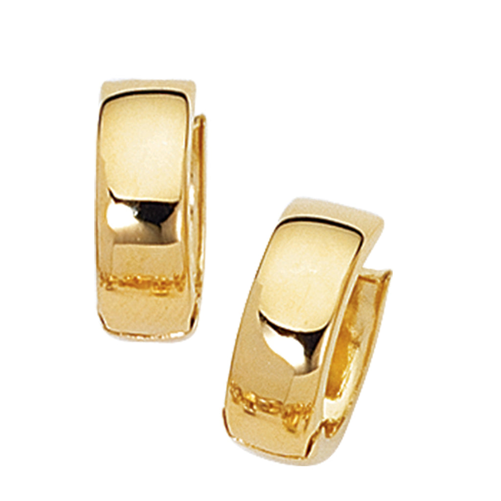 14K Solid Gold Huggy Huggies Earrings Hoops