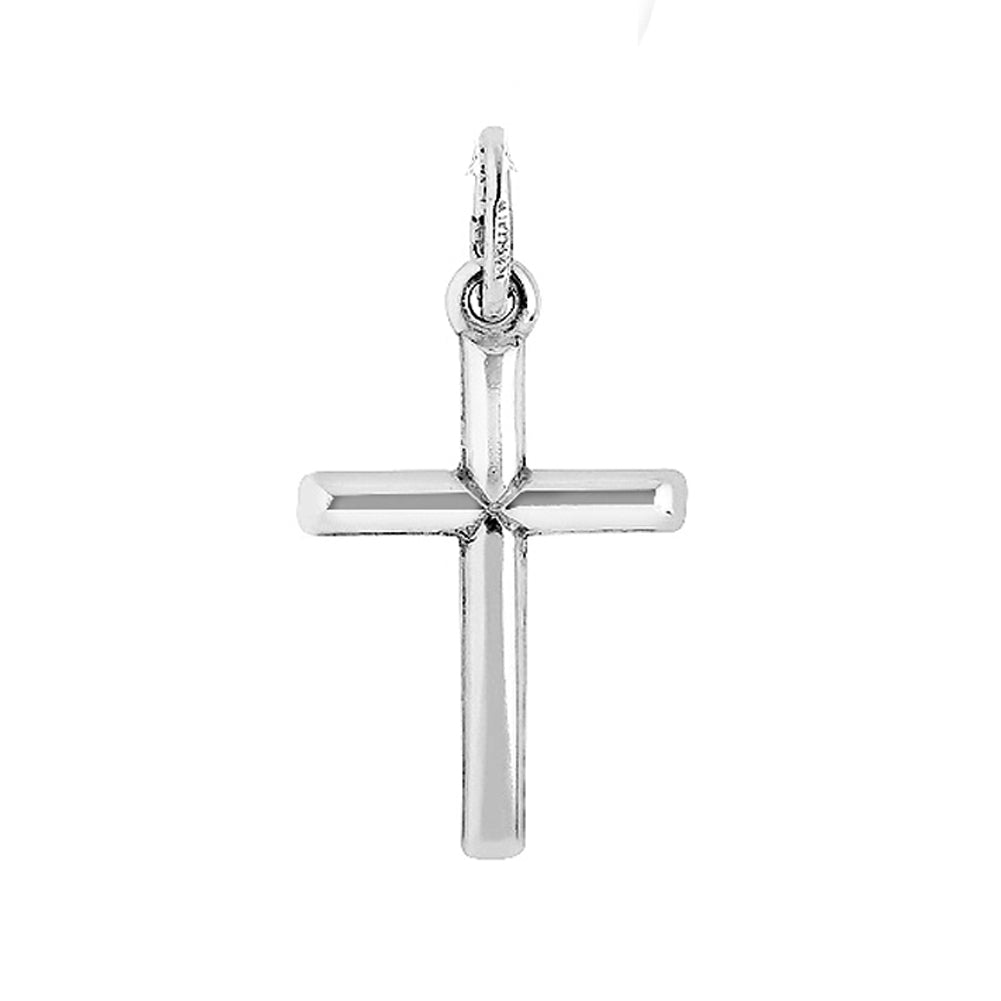 Sterling Silver Small Classic Italian Baby Cross Charm Pendant