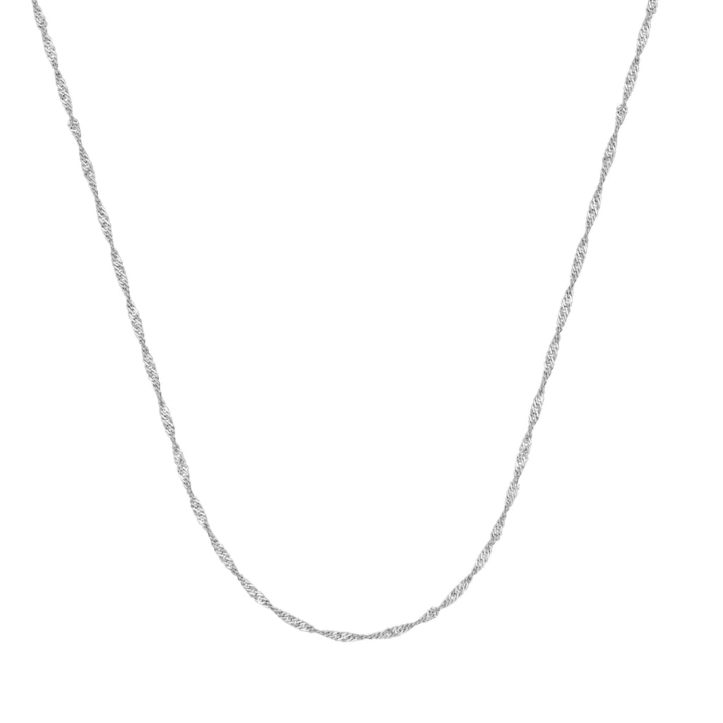 <style type="text/css"><!--td {border: 1px solid #cccccc;}br {mso-data-placement:same-cell;}--></style>
<p><span data-sheets-root="1">elegant design and craftsmanship: the sterling silver singapore chain necklace features a delicate 1.1mm width, embodying a refined and sophisticated style. this lite and dainty chain is crafted with an intricate twisted design that adds a touch of elegance to any outfit. available in adjustable lengths of 16 or 18 inches, it offers versatile styling options to suit various n