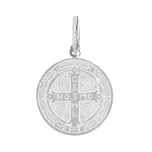Ritastephens Sterling Silver or Gold tone San Benito Saint Benedict Medallion Medal Charm Necklace